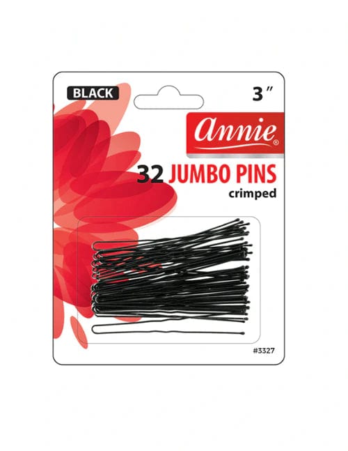 Annie Hair Pins 3" 32 ct Jumbo Black #3327