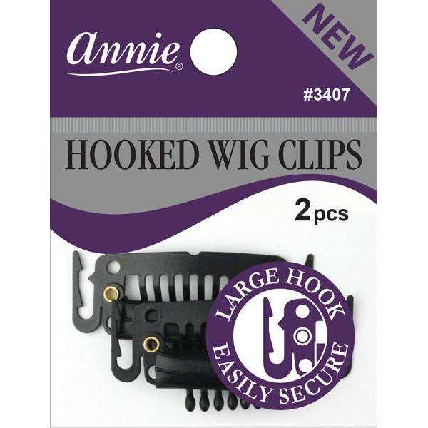 Annie Wig Clips Large Hooked 2 ct #3407