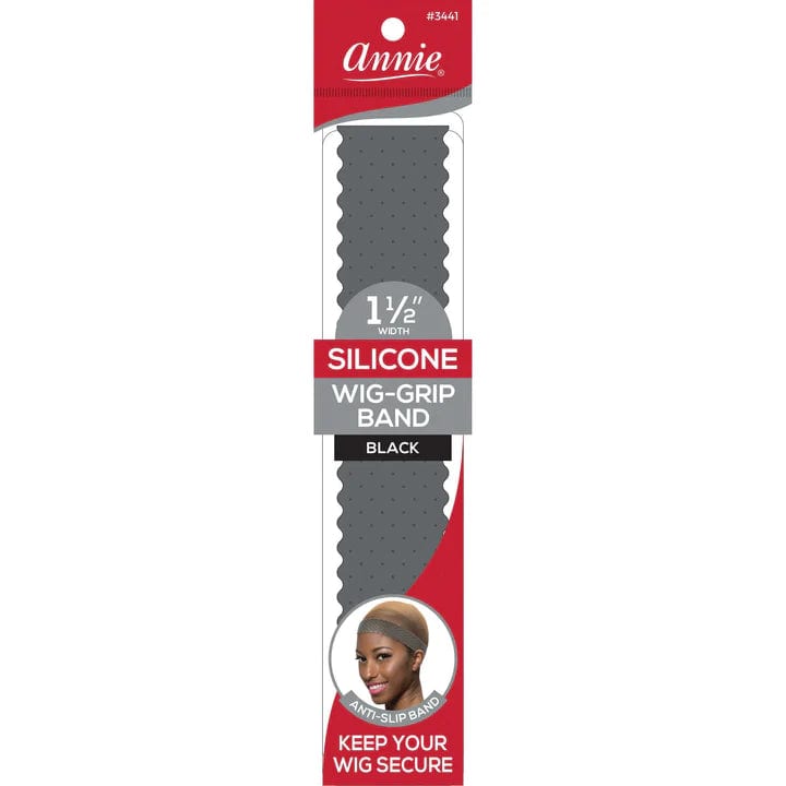 Annie Silicone Wig Grip Band Translucent Black 3441