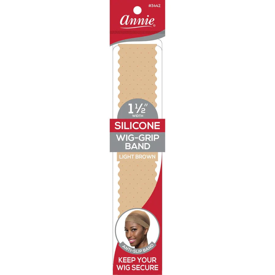 Annie Silicone Wig Grip Band Translucent Light Brown-3442