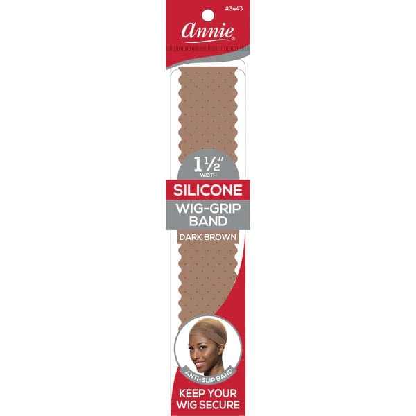 Annie Silicone Wig Grip Head Band Translucent Dark Brown #3443