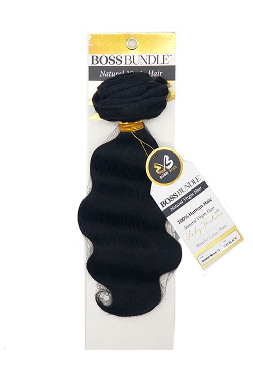 Bobbi Boss Gold Level Boss Bundle Ocean Wave Natural Virgin Weft Hair 12"