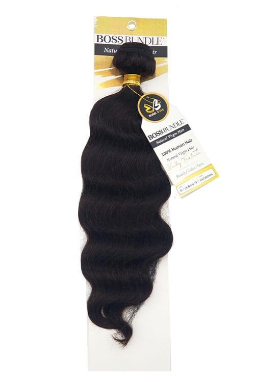 Bobbi Boss Gold Level Boss Bundle Ocean Wave Natural Virgin Weft Hair 18"