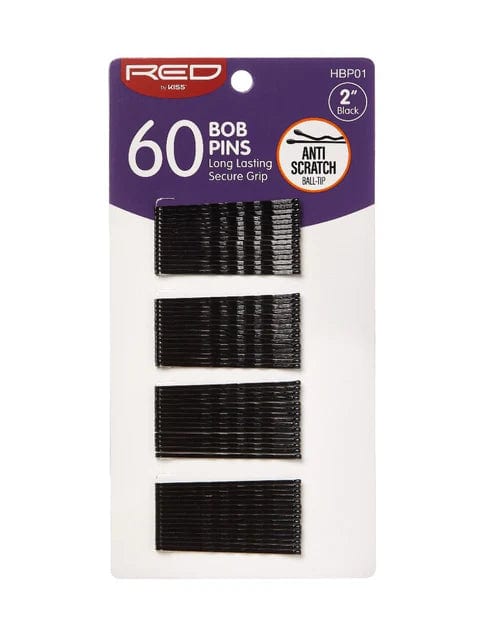 Red Bobby Pins 2" 60CT Black HBP01