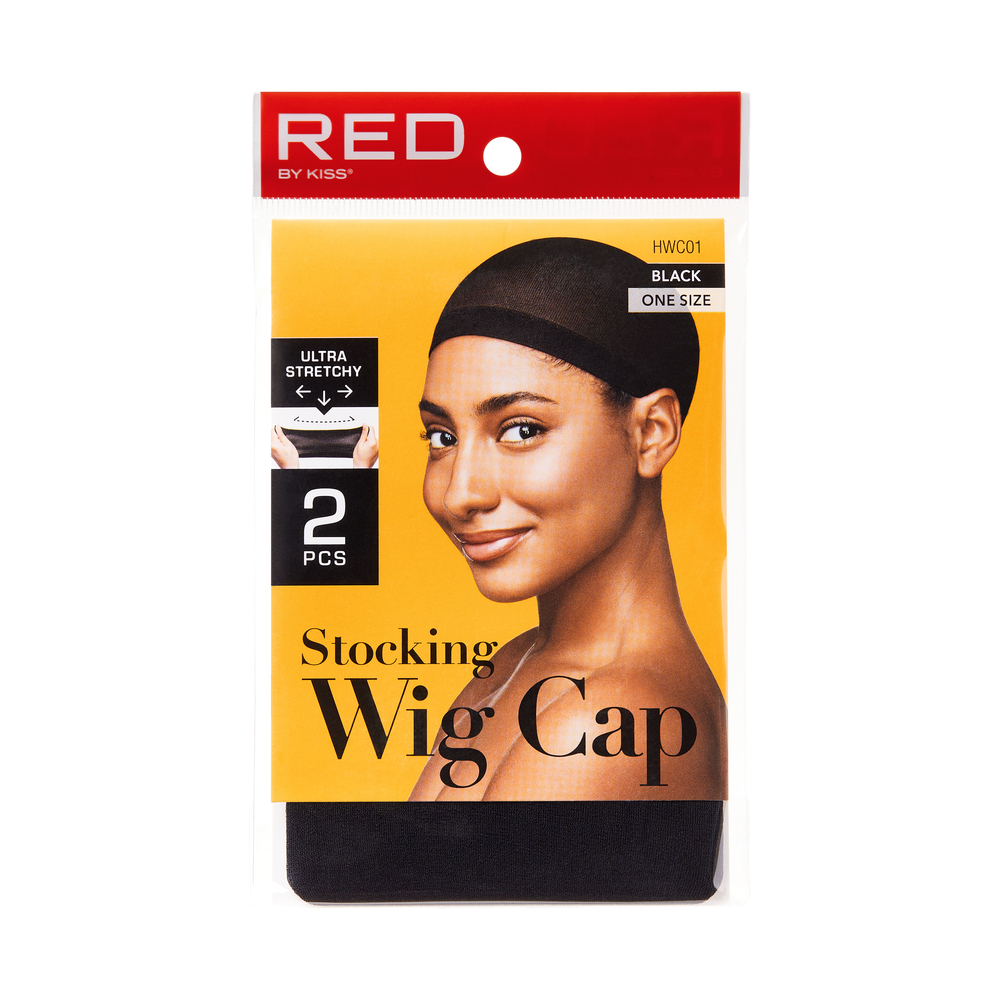 Red Wig Cap Black 2pcs HWC01
