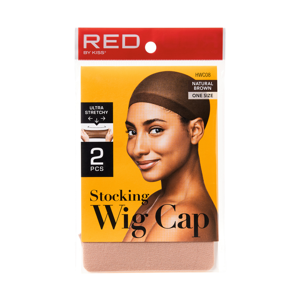 Red Wig Cap Natural Brown 2pcs HWC08
