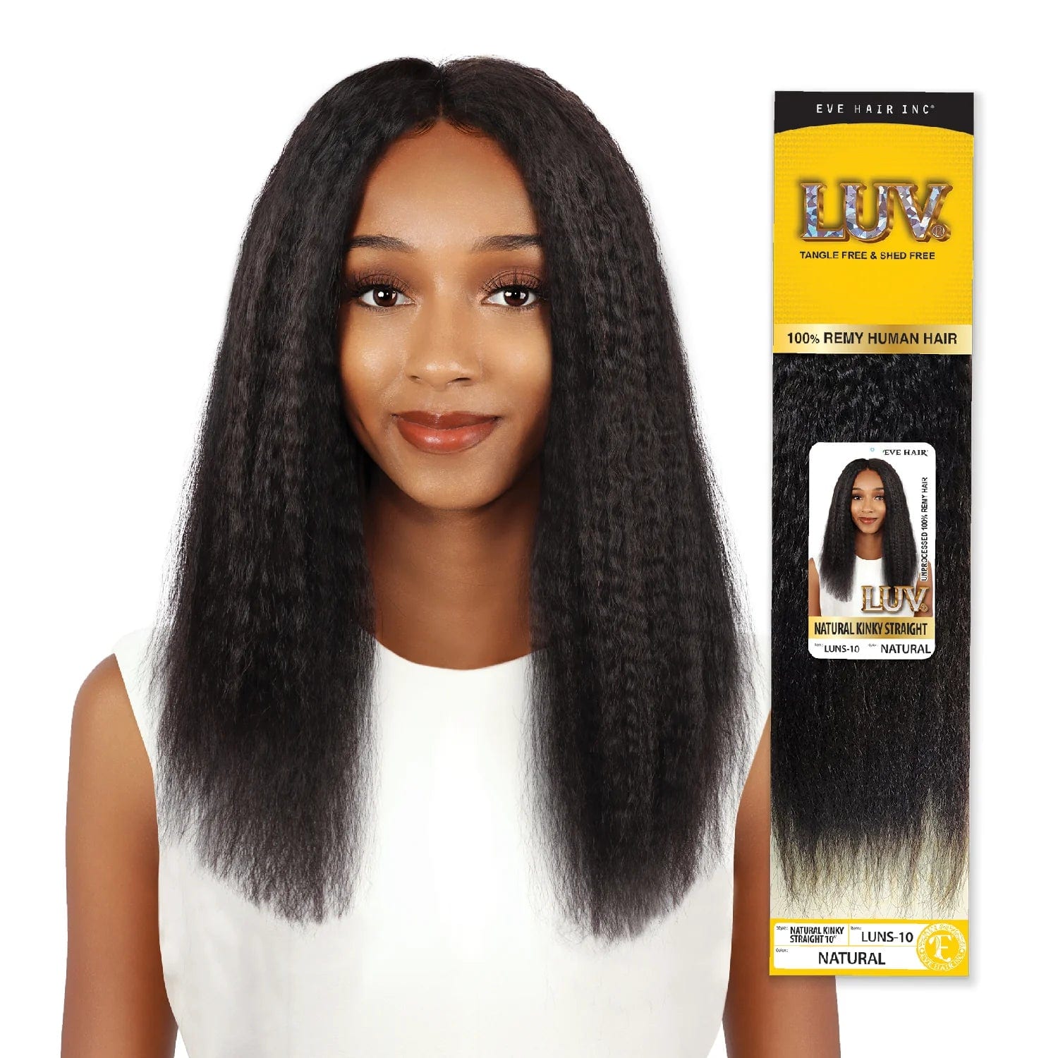 Luv Natural Kinky Straight 10" LUNS-10