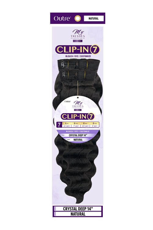 Outre My Tresses 7 PC Clip In Extensions Crystal Deep 14"