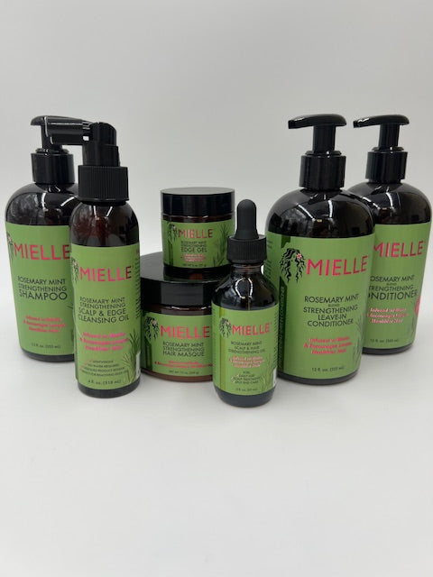7 PIECE MIELLE ROSEMARY MINT STRENGTHENING HAIR CARE BUNDLE SET